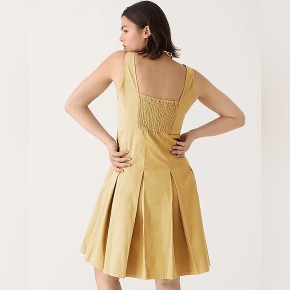 Jcrew Pleated A-line chino dress - Picture 2 of 4